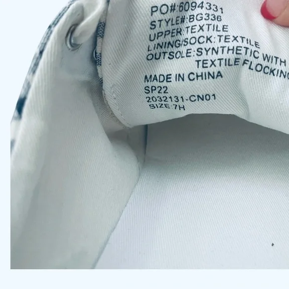 J.Crew casual walking Blue and White Gingham plaid canvas Sneakers Women’s 7.5 - Picture 9 of 16